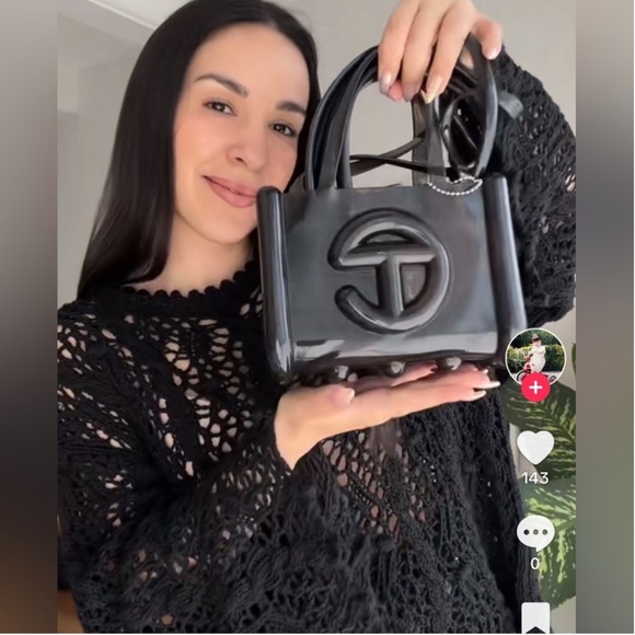 NWOT Melissa X Telfar Small Jelly Shopper Bag / Clear Black - Picture 13 of 13